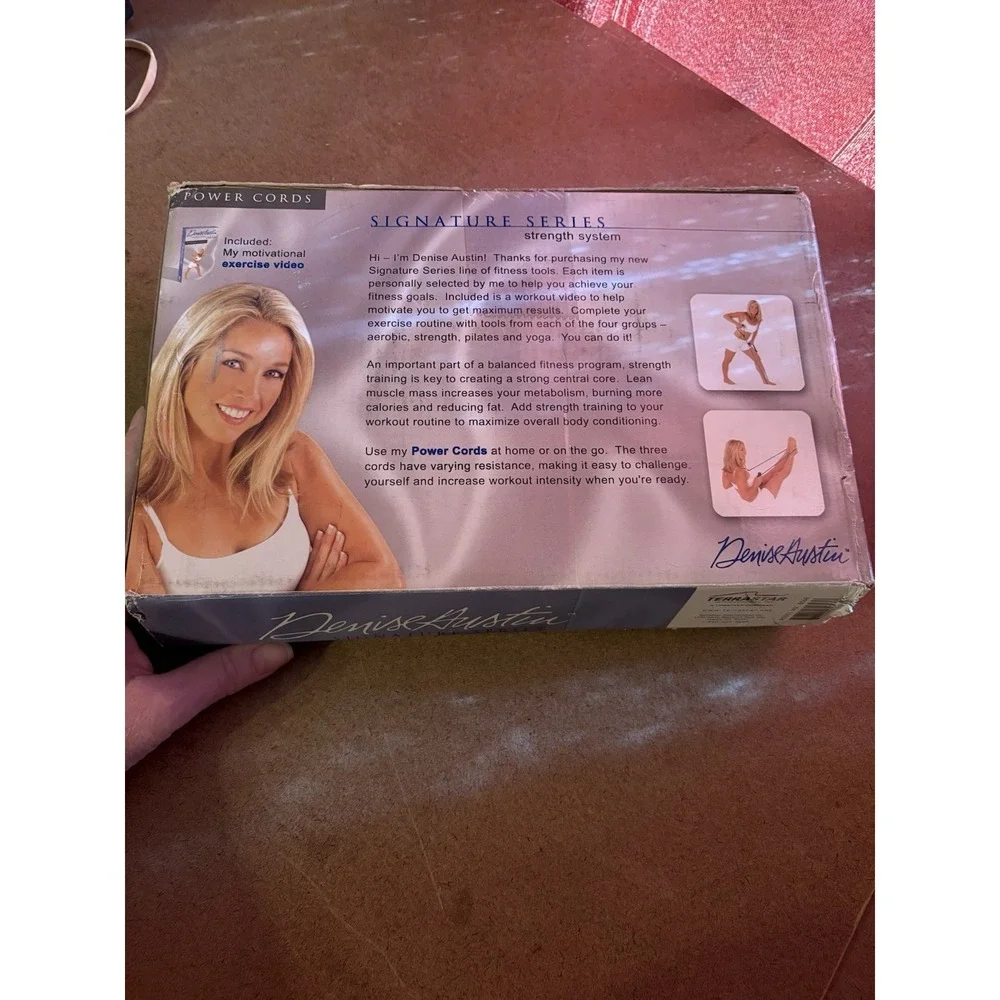 Denise Austin Power Cords Strength System Resistance‎ Bands w/ VHS